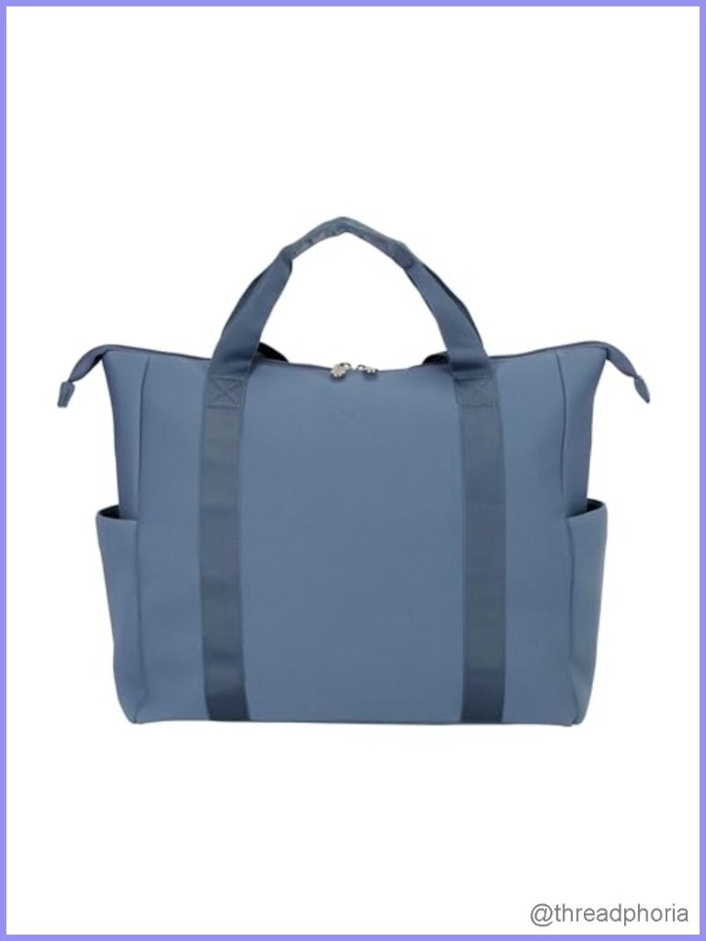 Neoprene Travel Tote Bag with Zipper, Work & Carry On Bag for Women